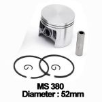 Piston complet 52 mm compatibil Stihl MS 380 / MS 381, bolt 10 mm