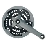 Angrenaj pedalier MTB cu 3 foi 48/38/28T, gri, Blade