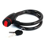 Antifurt cu cheie tip C, cablu 60 cm (15x7 mm) pentru bicicleta/trotineta