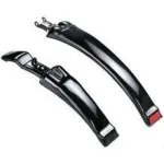 Set aripi bicicletă din plastic negre HC136, față și spate, protecție noroi