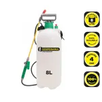 Pulverizator manual 8L Gospopro, 4 bar, cu duză reglabilă și valvă