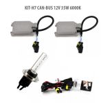 Kit xenon H7 CAN-BUS 12V 55W 6000K Carguard, lumina alba 3500 lm