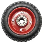 Roată cărucior transport 160x50 mm (6”) cu rulment, cauciuc brut striat