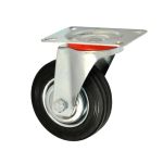 Roată pentru cărucior 75 mm (3 inch) cu rulment și talpă metalică, 75x25, 50 mm