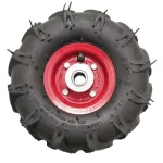 Roată de roabă 3.50-4 cu rulment, crampoane și ax 20 mm (4PR)