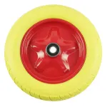 Roată roabă plină din poliuretan cu rulment, ax 20 mm, 3.00-8/4.00-8