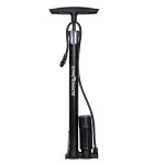 Pompă de podea cu manometru, din fier cromat, 57 x 35 cm (Blade)