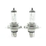 Set 2 becuri auto halogen H4 12V 55W Carguard Long Life, +50% lumină