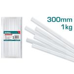 Batoane silicon TOTAL 11,2 mm x 30 cm pentru pistol de lipit, 1 kg