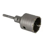 Carotă vidia pentru beton TOTAL 65 mm cu 8 lame TCT, adaptor și burghiu pilot