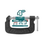 Clema tip G TOTAL 4" industrială din fontă, cu șurub de strângere tip T