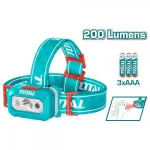 Lanternă frontală TOTAL 200 lumeni Industrial, 2 moduri, IPX4