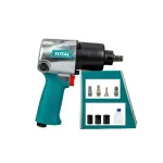 Pistol de impact pneumatic TOTAL 610 Nm, 6.2 bar, cu set tubulare 17-19-21 mm