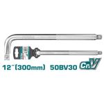 Prelungitor tip L TOTAL Industrial 1/2" 300 mm din oțel Cr-V, pentru cuplu ridicat