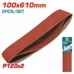 Set 2 benzi abrazive TOTAL 100x610 mm P120 pentru șlefuitor