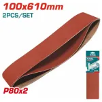 Set 2 benzi abrazive TOTAL pentru șlefuitor 100x610 mm, granulație P80