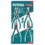 Set clești seger TOTAL, 4 bucăți, 180 mm (2 drepți + 2 la 90°) pentru siguranțe