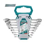 Set 8 chei combinate TOTAL 6–19 mm, industrial, cu suport de transport