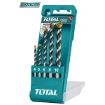 Set burghie pentru beton TOTAL, 5 piese industrial, 4–10 mm, pentru zidărie