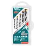 Set burghie pentru beton TOTAL, 5 piese (4–10 mm) pentru zidărie