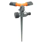 Aspersor pe țăruș cu 3 brațe rotative din plastic, pentru grădină