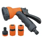 Set pistol pentru udat cu 8 functii si conectori pentru furtun, plastic