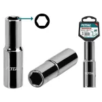 Cheie tubulară lungă TOTAL 15 mm, prindere 1/2, pentru uz industrial