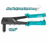 Clește de nituit TOTAL 10.5" pentru nituri 2.4–4.8 mm, din oțel rezistent