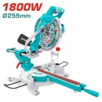 Fierăstrău circular de banc TOTAL 1800W, disc 255 mm, tăieri precise