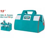Geantă pentru scule TOTAL 13" cu cadru rigid, 6 buzunare și 12 kg