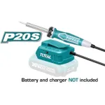 Letcon cu acumulator TOTAL 20V P20S, 40W, încălzire rapidă 3–5 min