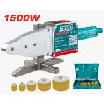 Mașină de sudat țevi PPR/PE Total 800/1500W cu termostat, 20–63 mm