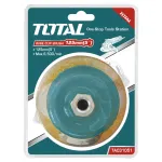 Perie de sârmă tip cupă TOTAL 125 mm pentru polizor unghiular, prindere M14