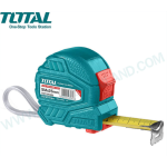 Ruletă TOTAL 5 m x 25 mm, 2 funcții, carcasă rezistentă