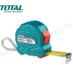 Ruletă TOTAL 5 m x 25 mm, 2 funcții, carcasă rezistentă