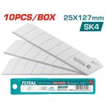 Set 10 lame pentru cutter Total 25x127 mm din oțel SK4, pentru tăieri precise