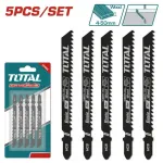 Set 5 lame TOTAL pentru fierăstrău pendular, lemn 74 mm, 8 TPI