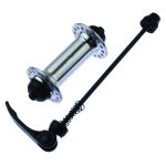 Butuc față din aluminiu 36 găuri, argintiu, QR 112 mm, ax 9 mm