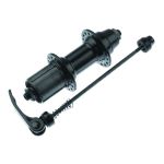 Butuc spate casetat aluminiu 36H negru anodizat, QR 135mm, ax 10mm