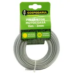 Fir motocoasă 3 mm cu inserție metalică, 15 m, secțiune rotundă Gospodarul