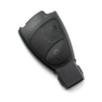 Carcasa cheie Mercedes Smartkey cu 2 butoane, neagra, pentru inlocuire