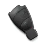 Carcasa cheie Mercedes Smartkey cu 2 butoane, neagra, pentru inlocuire