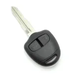Carcasă cheie Mitsubishi cu 2 butoane, lamă pe stânga, tip telecomandă