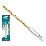 Burghiu HSS 5 mm TOTAL cu cap bit și prindere hexagonală pentru înșurubare