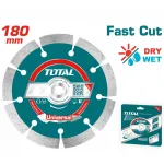 Disc diamantat TOTAL Industrial pentru debitare beton 180 mm, umed/uscat