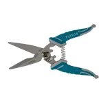 Foarfecă TOTAL 200 mm (8”) din oțel inoxidabil, cu lamă zimțată