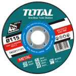 Set 10 discuri abrazive pentru tăiere metal TOTAL, 115 x 1.2 mm, pentru polizor
