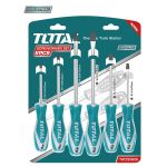 Set 6 șurubelnițe TOTAL Industrial din oțel Cr-V, plate și Phillips