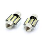 Set 2 becuri LED sofit 31mm CANBUS 6000K pentru plafonieră și număr