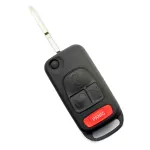 Carcasa cheie briceag pentru Mercedes, 3 butoane + panica, lama 4 piste
